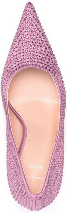 LIU JO x Leonie Hanne crystal-embellished pointed-toe pumps Purple