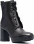LIU JO zip-up heeled leather boots Black - Thumbnail 2