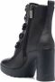 LIU JO zip-up heeled leather boots Black - Thumbnail 3