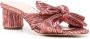 Loeffler Randall 50mm metallic-effect plissé sandals Pink - Thumbnail 2