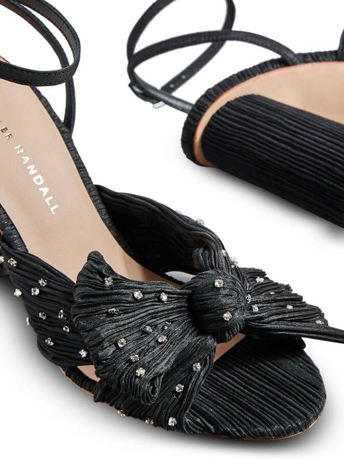 Loeffler Randall Camellia crystal-embellished sandals Black