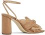 Loeffler Randall Camellia pleated knot 90mm sandals Pink - Thumbnail 4