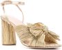 Loeffler Randall Camellia pleated leather sandals Gold - Thumbnail 2