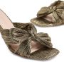 Loeffler Randall Claudia pleated knot 90mm mules Gold - Thumbnail 4