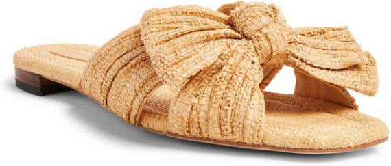 Loeffler Randall Daphne raffia-woven sandals Neutrals