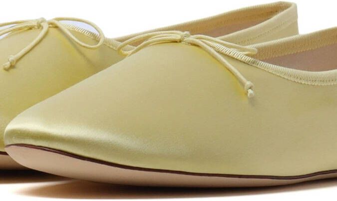 Loeffler Randall Landon satin ballerina shoes Green