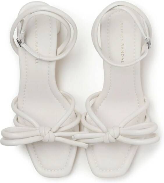 Loeffler Randall Mikel 50mm bow-detail sandals Neutrals