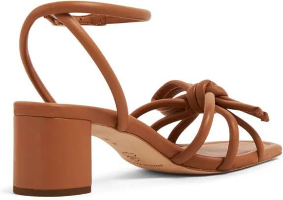 Loeffler Randall Mikel 50mm leather sandals Brown