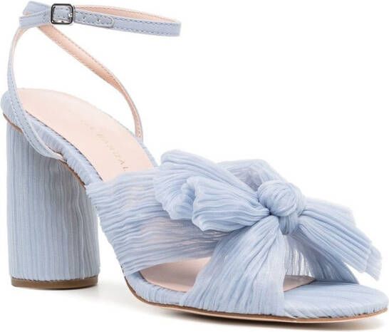 Loeffler Randall plissé-detail 90mm sandals Blue