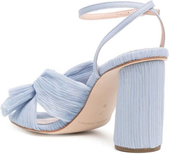 Loeffler Randall plissé-detail 90mm sandals Blue