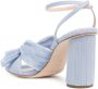 Loeffler Randall plissé-detail 90mm sandals Blue - Thumbnail 3