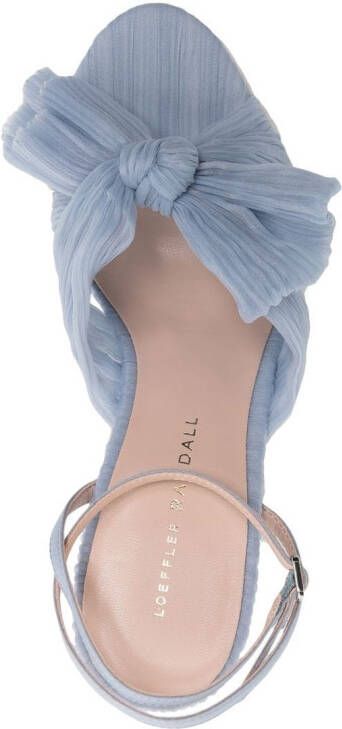 Loeffler Randall plissé-detail 90mm sandals Blue