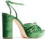 Loeffler Randall Rivka 110mm velvet sandals Green - Thumbnail 3
