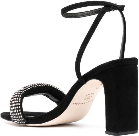 Loeffler Randall Shay 80mm rhinestone-embellished sandals Black