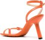 LOEWE 105mm Petal leather sandals Orange - Thumbnail 3