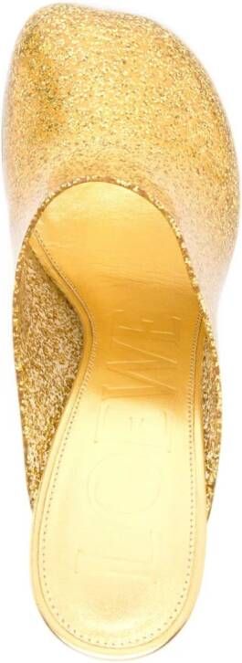 LOEWE 105mm Toy transparent mules Gold