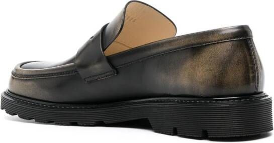 LOEWE Blaze leather flat loafers Neutrals