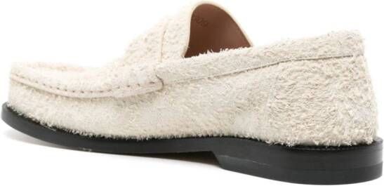 LOEWE Campo brushed suede loafers Neutrals