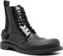 LOEWE Campo lace-up leather boots Black - Thumbnail 2