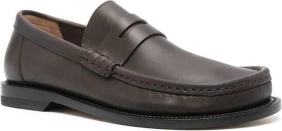 LOEWE Campo leather loafers Brown