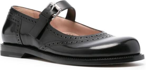 LOEWE Campo leather Mary Jane shoes Black
