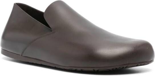 LOEWE Lago leather loafers Brown