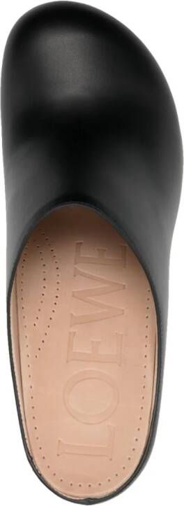 LOEWE Terra 90mm leather mules Black