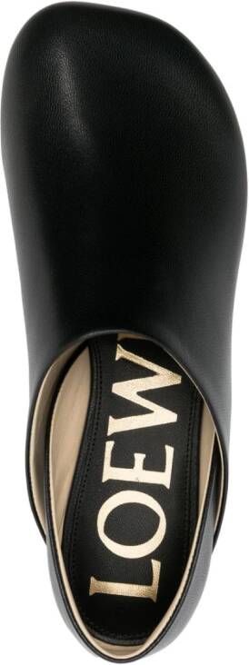LOEWE Toy leather slippers Black