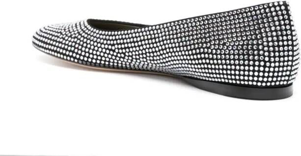 LOEWE Toy rhinestone-embellished ballerina shoes Black