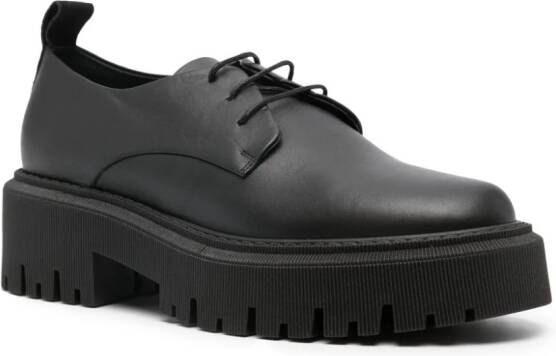 Lorena Antoniazzi 50mm lace-up leather loafers Black