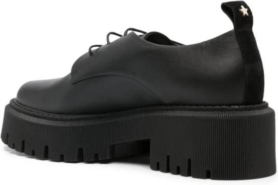 Lorena Antoniazzi 50mm lace-up leather loafers Black