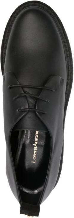 Lorena Antoniazzi 50mm lace-up leather loafers Black