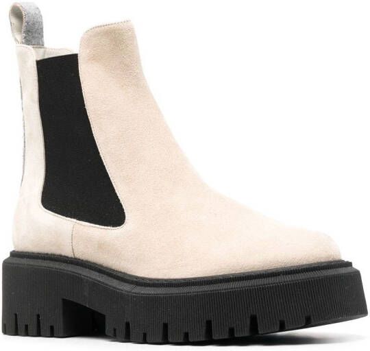 Lorena Antoniazzi 55mm slip-on leather boots Grey