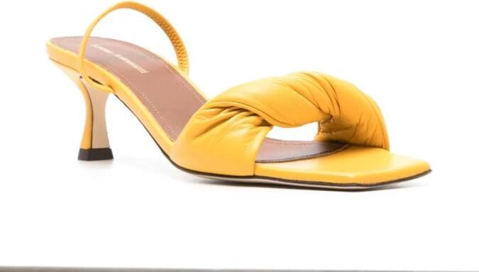 Lorena Antoniazzi twisted leather sandals Yellow