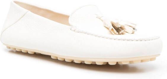 Loro Piana tassel leather loafers White