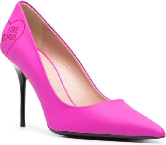 Love Moschino 100mm leather pumps Pink
