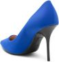 Love Moschino 100mm logo-print pumps Blue - Thumbnail 3