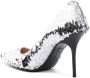 Love Moschino 100mm sequin-embellished pumps Silver - Thumbnail 3