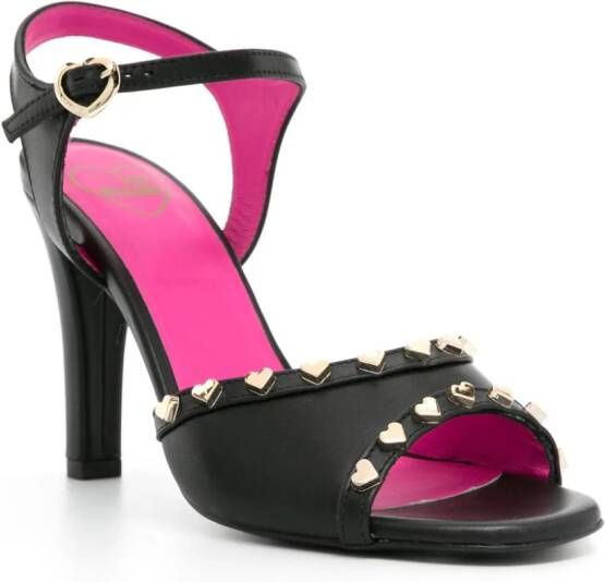 Love Moschino 105mm leather sandals Black