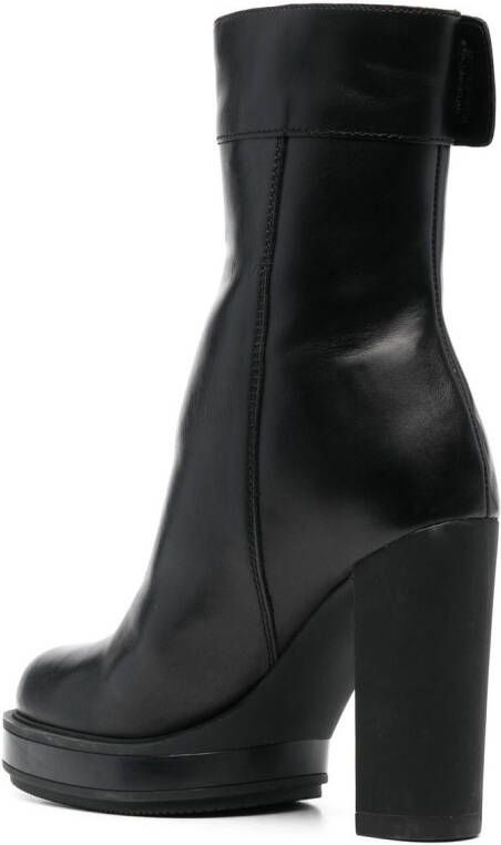 Love Moschino 110mm logo-plaque leather boots Black