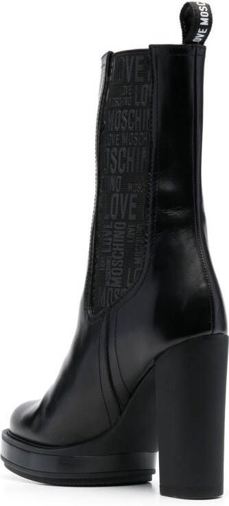 Love Moschino 110mm platform ankle boots Black