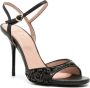 Love Moschino 110mm sequin-embellished leather sandals Black - Thumbnail 2