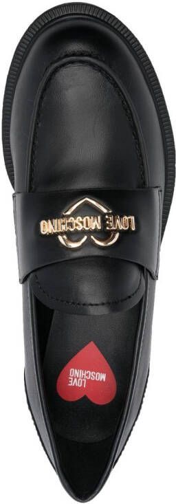 Love Moschino 40mm logo-plaque slip-on loafers Black