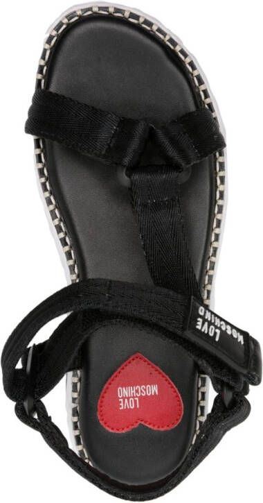 Love Moschino 50mm strappy wedge sandals Black