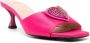 Love Moschino 65mm open-toe satin mules Pink - Thumbnail 2