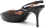 Love Moschino 85mm sling back leather pumps Black - Thumbnail 3