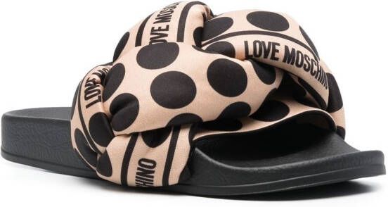 Love Moschino braided padded 25mm sandals Neutrals