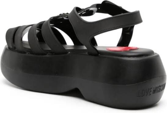 Love Moschino caged platform sandals Black