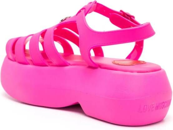 Love Moschino caged platform sandals Pink