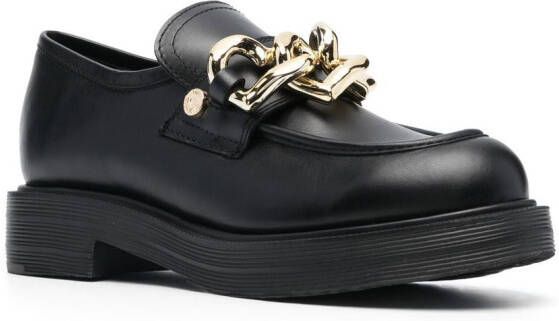 Love Moschino chain-detail chunky-sole loafers Black